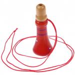 DE 0531 Деревянный свисток-дудочка на шнурке, красный (Whistle pipe, red)
