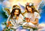 Девочки-ангелочки с цветочка