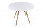 FR 0051 Стол Eames белый 90 см (130-XWD-Y90 WHITE MDF TOP+NATURAL WOODEN LEGS)