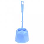 Ерш унитазный пластмассовый "Стандарт" h39,5 см, с подставкой д16 см, h12 см, голубой (Россия)
