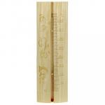 Термометр для бани и сауны +140-0С "Sauna" 15х7,4х24,5см, большой, полукруглый, дерево, цветная коробка (Россия)