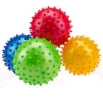 F18569 Мяч надувной массажный d-16 см. (материал:ПВХ,цвета Mix:красный/синий/зеленый/розовый)