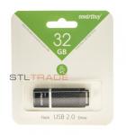 Флэш-диск (флэшка) USB 32GB Smartbuy Quartz series Black (SB32GBQZ-K)