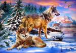 Зимний отдых волков