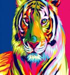 Яркий красочный тигр