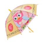 Зонт детский Сова,  48см, свисток, полуавтомат