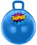 Мяч-попрыгун GB-0401, SUPER, 45 см, 500 гр, с ручкой, голубой, антивзрыв