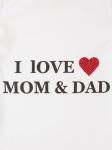 Боди с коротким рукавом "I Love Mom and Dad"