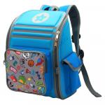 Рюкзак школьный 422 голубой/дизайн школа