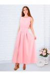 Женское летнее длинное платье РМ10504 (розовый)