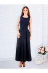 Женское летнее длинное платье РМ10501 (темно-синий)
