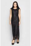 Длинное платье с паетками Арт. 4071 (чёрный), Santali