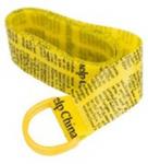 Ремень из клеенки желтый с черной надписью мелкий шрифт (The strap of yellow oilcloth with black let