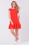 Коктейльное платье горох 3635 (красный)