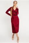 Платье Франческа мрамор (бордовый), LeoPride