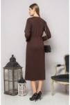 Коричневое платье с запахом и пуговицами Арт. 300927 (коричневый), Garda