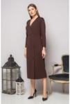 Коричневое платье с запахом и пуговицами Арт. 300927 (коричневый), Garda