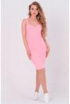 Стильное платье с молнией 3638 (розовый)