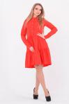 Модное платье-рубашка 3563 (красный)