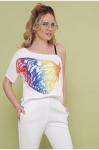 футболка Паула Бабочка цветная Арт. 48975 (белый), Glem