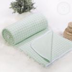 Одеяло-покрывало трикотажное "Клетка зеленая"                             (arp-200563-gr) Одеяло-покрывало трикотажное "Клетка зеленая", 100*140 см