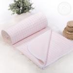 Одеяло-покрывало трикотажное "Клетка розовая"                             (arp-200564-gr)