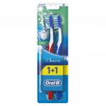 ORAL_B Зубная щетка 3D White Отбеливание 40 средняя 1 +1шт бесплатно