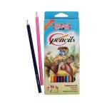 Набор карандашей цветных ПТИЦЫ, 12 цв., в картонной упаковке с европодвесом
