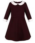 бордовое школьное платье для девочки Арт.84304