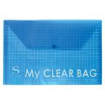 Папка-конверт с кнопкой MY CLEAR BAG, ассорти, прозрачная, ф.A4, 180мкм