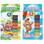 Пластилин FANCY, 8 цв, 110 гр, карт.уп. с е/подвесом, 2 дизайна