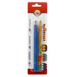 Набор карандашей MAGIC 3 шт, с многоцветным грифелем, с европодвесом