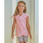 Блузка для девочки MINAKU Cotton collection: Romantic, цвет розовый, рост 116 см