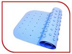 Антискользящий резиновый коврик для ванны ROXY-KIDS 34,5х76 см голубой с отверстиями BM-34576-B
