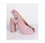 !0024-03-19А розовый (Т/Иск. кожа) Туфли летние открытые женские