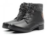 H815-1 BLACK Ботинки зимние женские (искусственные материалы)