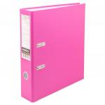 Папка-регистратор 50 мм, PVC, розовая, с металлической окантовкой