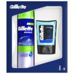 Набор  GILLETTE Гель после бритья Sensitive Skin(д/чув кожи)75 мл + GILLETTE FUSION Гель для бритья Ultra Sensitive(д/чув кожи)200 мл