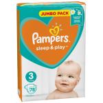 PAMPERS Подгузники Sleep & Play Midi (6-10 кг) Упаковка 78