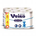 Бумага туалетная 2-слойная  Veiro "Домашняя" 12 рулонов