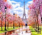 Весенняя прогулка влюбленных в Париже