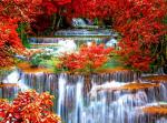 Водопад в красках осеннего леса