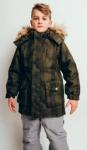 Зимняя куртка для мальчика хаки 1019-1 Geburt*