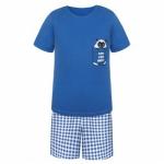 Пижама для мальчика синий Клетка RF159 Sladikmladik