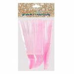 Столовые приборы (вилки,ложки,ножи) на 6 персон,розовые
