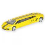 Мод. Маш. 1:32  Лимузин Lamborghini 23см 6601 свет, звук, инерция (1/12шт.) Желтый б/к