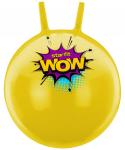 Мяч-попрыгун GB-0402, WOW, 55 см, 650 гр, с рожками, жёлтый, антивзрыв