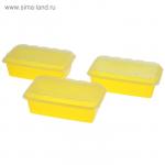 Набор контейнеров для заморозки 1 л Zip, 3 шт, цвет желтый