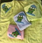 Детское полотенце с капюшоном лягушонок