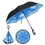 Зонт комбинированный №2 голубой облака